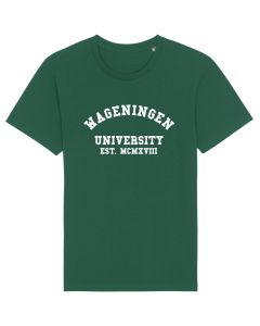 T-shirt Biologisch Katoen Wageningen University Unisex Groen